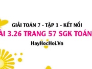 Bài 3.26 SGK Toán 7 tập 1 Kết nối tri thức